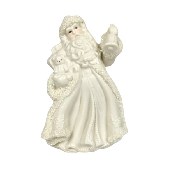 Vintage Bisque Santa Figurines - Ks Collection Christmas Decor, Set of 3 - Picture 2 of 8